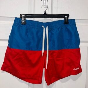 Chubbies Swim‎ Trunks Shorts Mens Small Red Blue USA Beach Resortwear Vacation